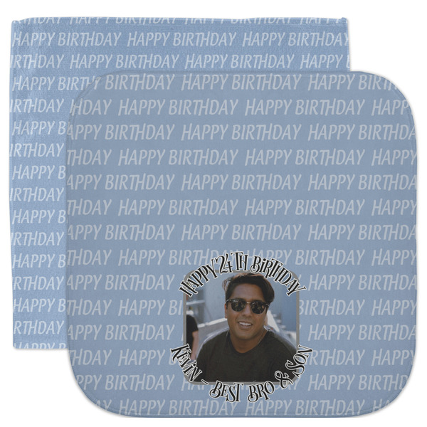 Custom Photo Birthday Facecloth / Wash Cloth (Personalized)