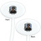 Photo Birthday White Plastic 7" Stir Stick - Double Sided - Oval - Front & Back