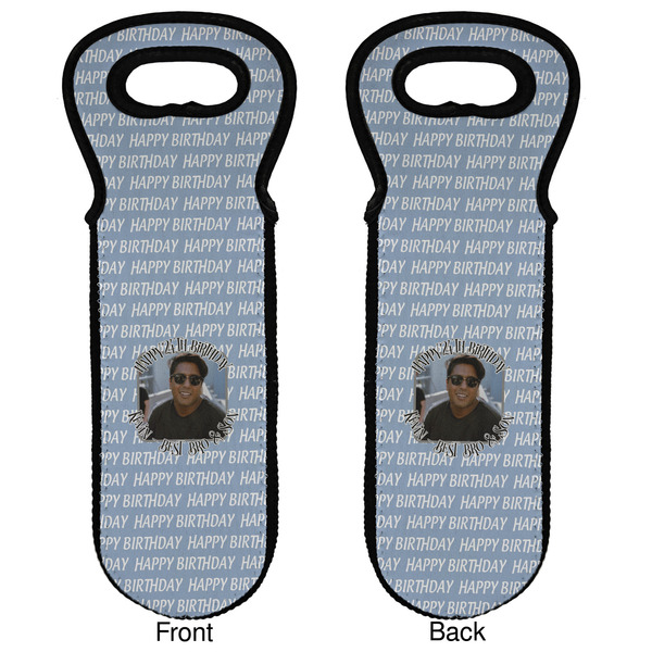 Photo Birthday Wine Tote Front & Back