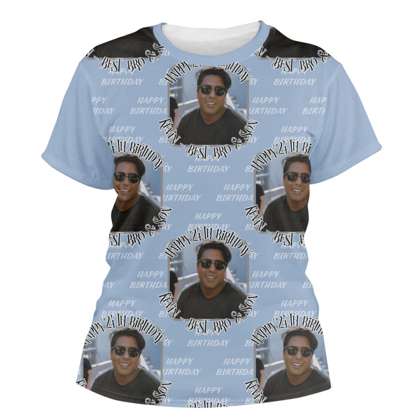 Custom Photo Birthday Women's Crew T-Shirt - Small (Personalized)