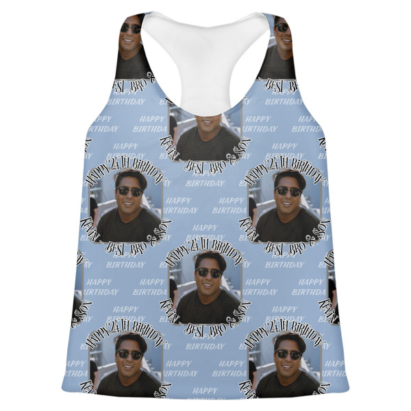 Custom Photo Birthday Womens Racerback Tank Top (Personalized)
