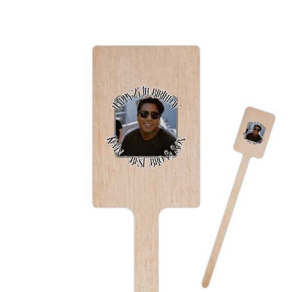 Custom Photo Birthday Rectangle Wooden Stir Sticks