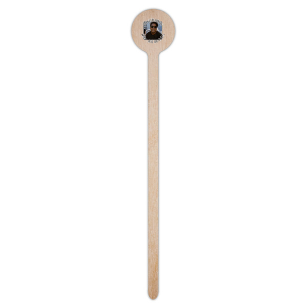 Photo Birthday Wooden 7.5" Stir Stick - Round - Single Stick
