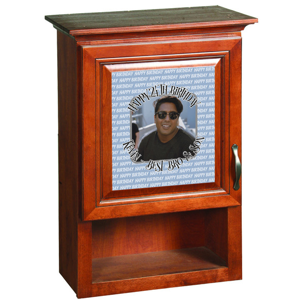 Photo Birthday Wooden Cabinet Decal (Medium)