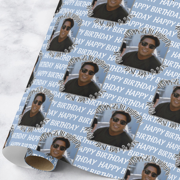 Custom Photo Birthday Wrapping Paper Roll - Large
