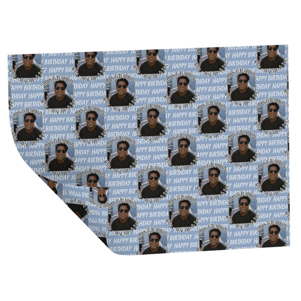 Photo Birthday Wrapping Paper Sheet - Double Sided - Folded