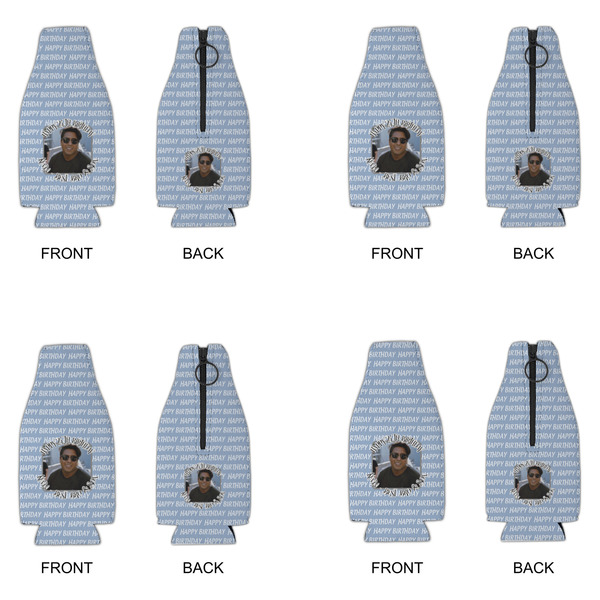 Photo Birthday Zipper Bottle Cooler - Set of 4 - APPROVAL
