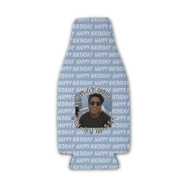 Photo Birthday Zipper Bottle Cooler - Set of 4 - FRONT