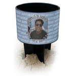 Photo Birthday Black Beach Spiker Drink Holder (Personalized)