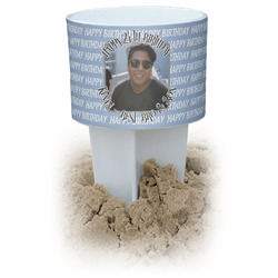 Photo Birthday Beach Spiker Drink Holder (Personalized)