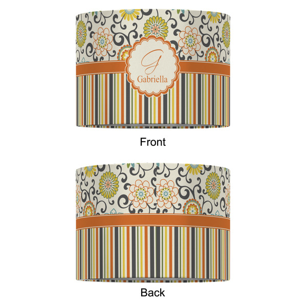 Swirls, Floral & Stripes 12" Drum Lampshade - APPROVAL (Fabric)