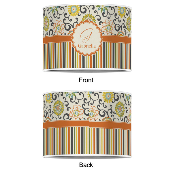 Swirls, Floral & Stripes 12" Drum Lampshade - APPROVAL (Poly Film)