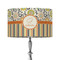 Swirls, Floral & Stripes 12" Drum Lampshade - ON STAND (Fabric)
