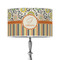 Swirls, Floral & Stripes 12" Drum Lampshade - ON STAND (Poly Film)