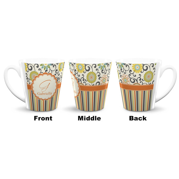 Swirls, Floral & Stripes 12 Oz Latte Mug - Approval