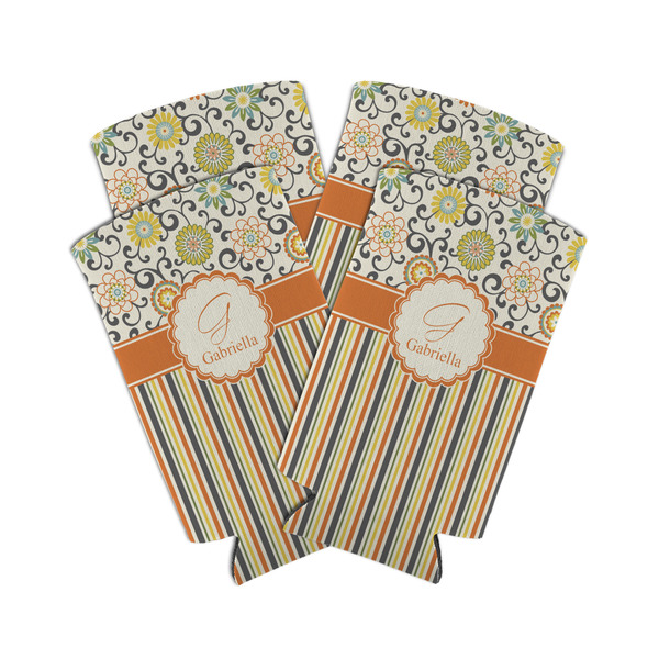 Swirls, Floral & Stripes 12oz Tall Can Sleeve - Set of 4 - MAIN