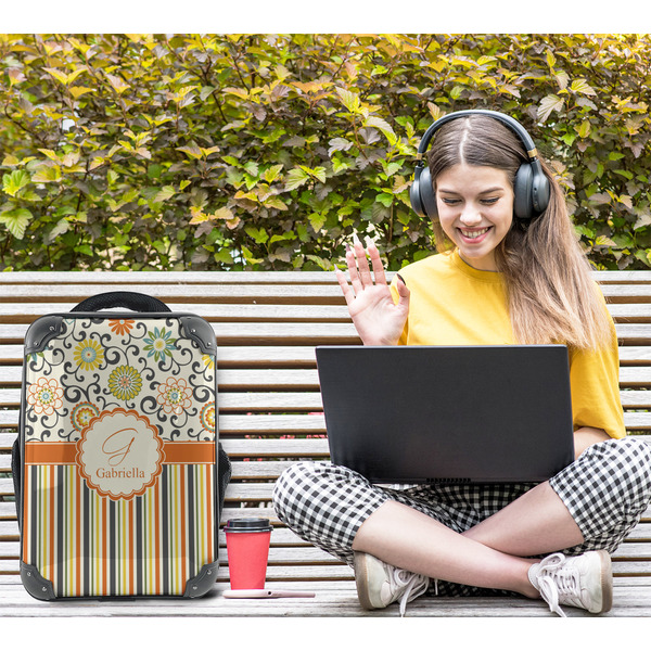 Swirls, Floral & Stripes 15" Backpack - LIFESTYLE