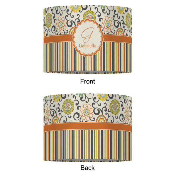 Swirls, Floral & Stripes 16" Drum Lampshade - APPROVAL (Fabric)