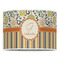 Swirls, Floral & Stripes 16" Drum Lampshade - FRONT (Poly Film)