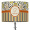 Swirls, Floral & Stripes 16" Drum Lampshade - ON STAND (Fabric)