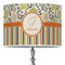 Swirls, Floral & Stripes 16" Drum Lampshade - ON STAND (Poly Film)