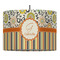 Swirls, Floral & Stripes 16" Drum Lampshade - PENDANT (Fabric)