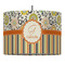 Swirls, Floral & Stripes Drum Pendant Lamp (Personalized)