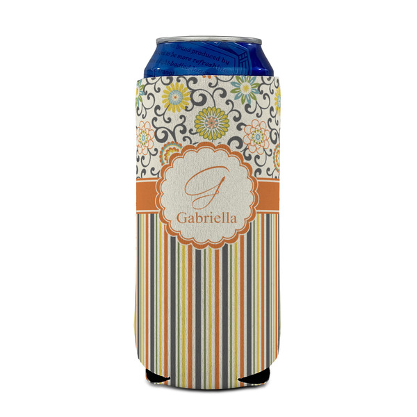 Swirls, Floral & Stripes 16oz Can Sleeve - FRONT (on can)
