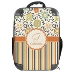 Swirls, Floral & Stripes Hard Shell Backpack (Personalized)