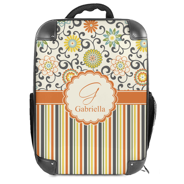 Custom Swirls, Floral & Stripes Hard Shell Backpack (Personalized)