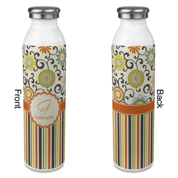 Swirls, Floral & Stripes 20oz Water Bottles - Full Print - Approval