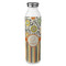 Swirls, Floral & Stripes 20oz Stainless Steel Water Bottle - Full Print (Personalized)