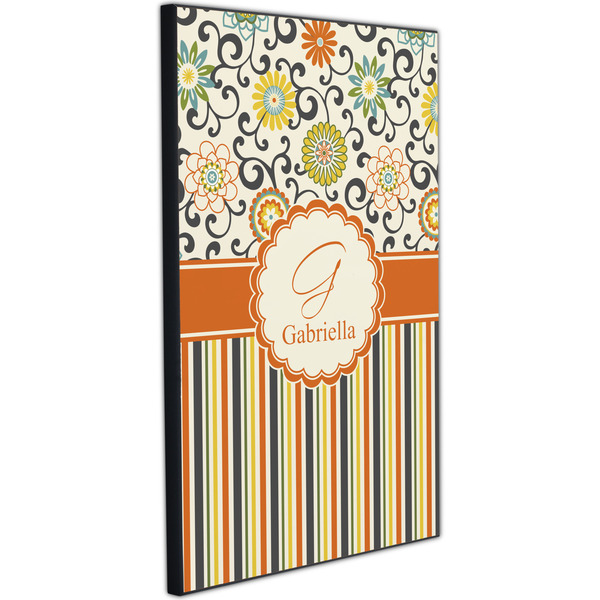 Swirls, Floral & Stripes 20x30 Wood Print - Angle View