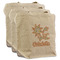 Swirls, Floral & Stripes Reusable Cotton Grocery Bags - Set of 3 (Personalized)