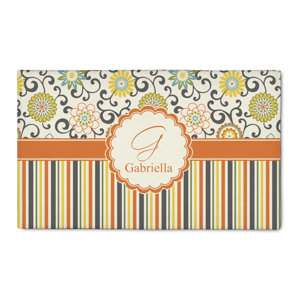 Custom Swirls, Floral & Stripes 3' x 5' Patio Rug (Personalized)