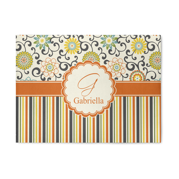 Custom Swirls, Floral & Stripes Area Rug (Personalized)