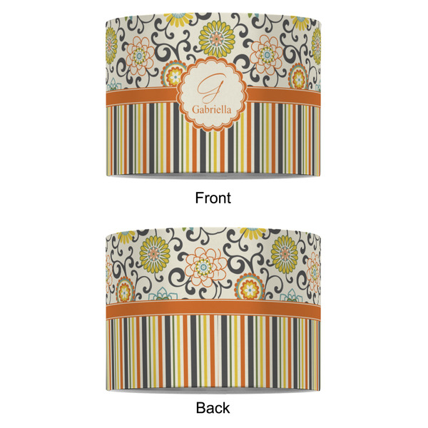 Swirls, Floral & Stripes 8" Drum Lampshade - APPROVAL (Fabric)