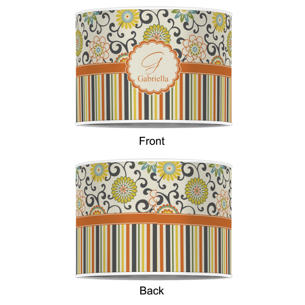 Swirls, Floral & Stripes 8" Drum Lampshade - APPROVAL (Poly Film)