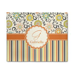 Swirls, Floral & Stripes 8' x 10' Patio Rug (Personalized)