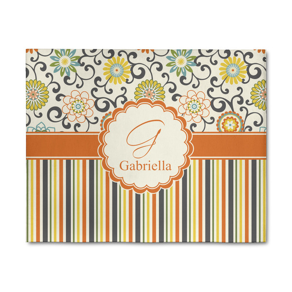 Custom Swirls, Floral & Stripes 8' x 10' Patio Rug (Personalized)
