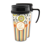 Swirls, Floral & Stripes Acrylic Travel Mug (Personalized)