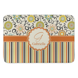 Swirls, Floral & Stripes Anti-Fatigue Kitchen Mat (Personalized)