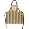 Swirls, Floral & Stripes Apron With Pockets w/ Name and Initial