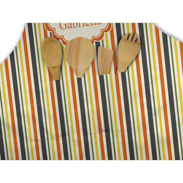 Swirls, Floral & Stripes Apron - Pocket Detail with Props