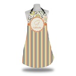 Swirls, Floral & Stripes Apron w/ Name and Initial