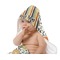 Swirls, Floral & Stripes Baby Hooded Towel on Child