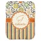 Swirls, Floral & Stripes Baby Swaddling Blanket (Personalized)