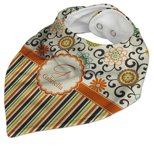Swirls, Floral & Stripes Bandana Closed