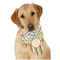 Swirls, Floral & Stripes Bandana - On Dog