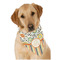 Swirls, Floral & Stripes Dog Bandana Scarf w/ Name and Initial